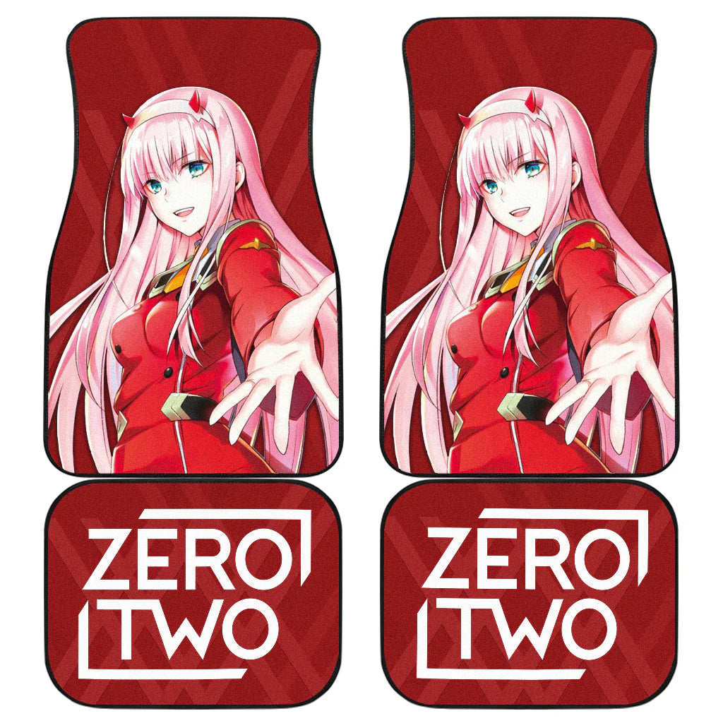 Darling In The Franxx Car Mats Darling In The Franxx Zero Two Graphic Car Floor Mats Red