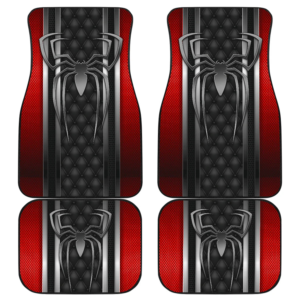 Spiderman Car Mats Spiderman Symbol Glossy Style Car Floor Mats Black Red