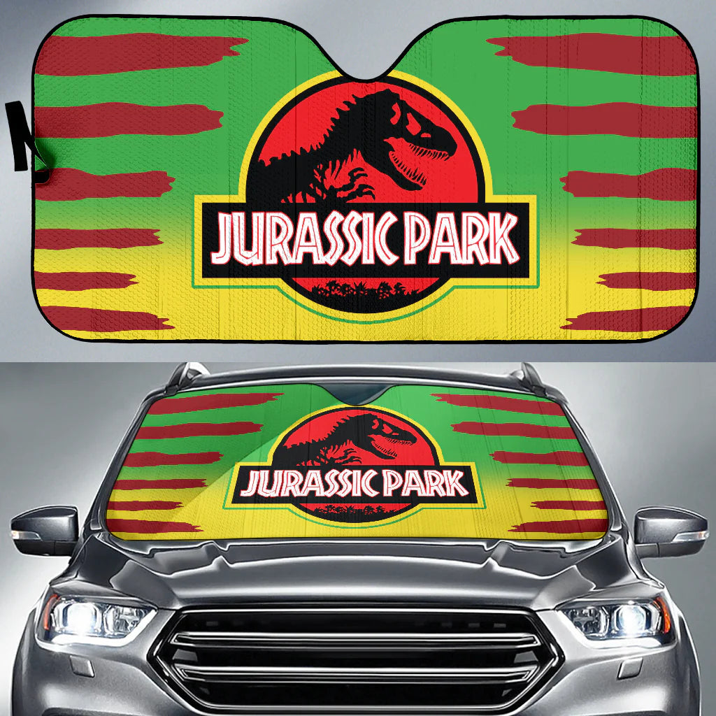 Jurassic Park Car Sun Shade Jurassic Park Symbol Graphic Winshield Sun ...