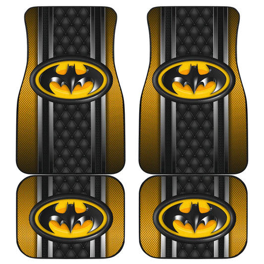 Batman Car Mats DC Batman Symbol Glossy Style Car Floor Mats Black Yellow