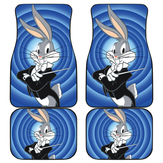 Looney Tunes Car Floor Mats Looney Tunes Bugs Bunny In Vest Spiral Pattern Car Mats