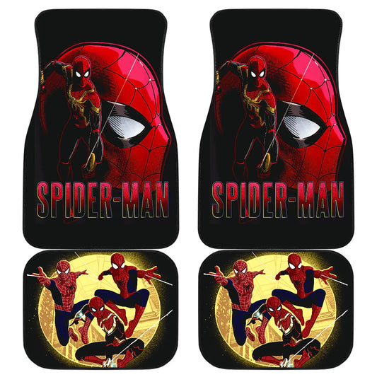 Spiderman Car Mats The Spiderman Group Trio Team Graphic Car Floor Mats Black Red