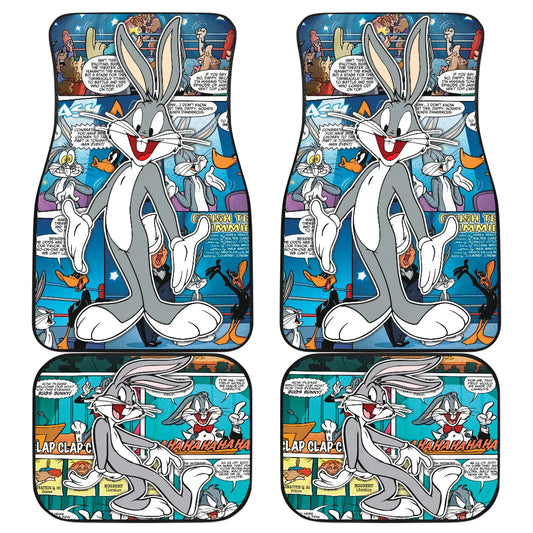 Looney Tunes Car Floor Mats Looney Tunes Bugs Bunny Comic Pattern Graphic Car Mats