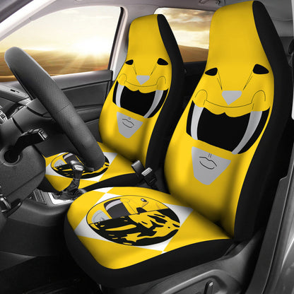 Mighty Morphin Power Rangers Yellow Car Seat Covers