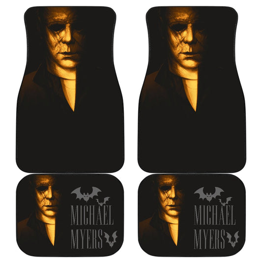 Horror Car Floor Mats Michael Myers Half Face Flying Bats Car Mats