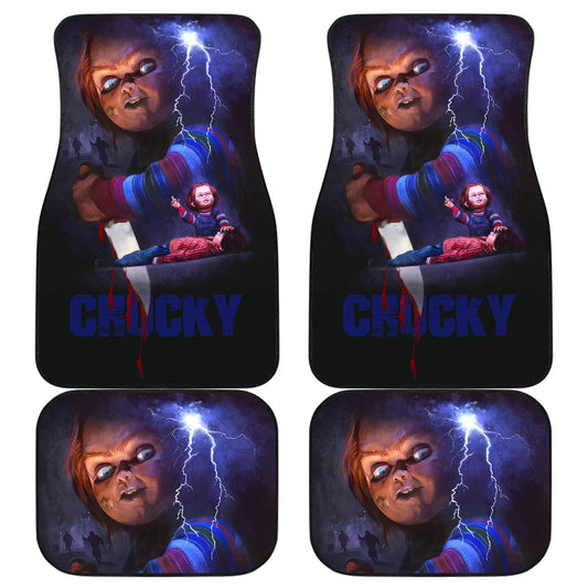 Horror Car Floor Mats Chucky Thunder Horror Film Halloween Car Floor Mats Horror Car Mats