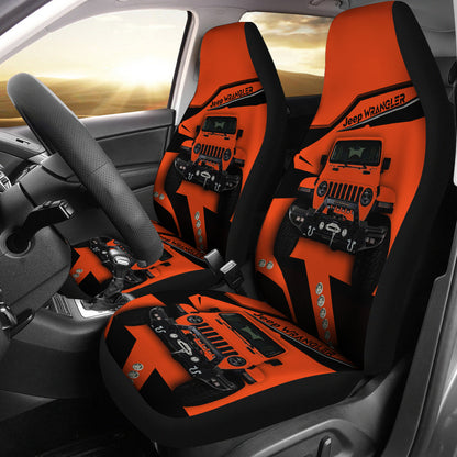 Orange Jeep Car Seat Covers