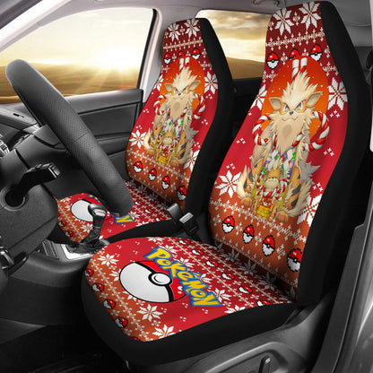 Arcanine Fire Christmas Car Seat Covers
