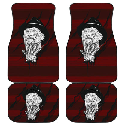 Horror Car Floor Mats Freddy Krueger With Glove Artwork Car Mats