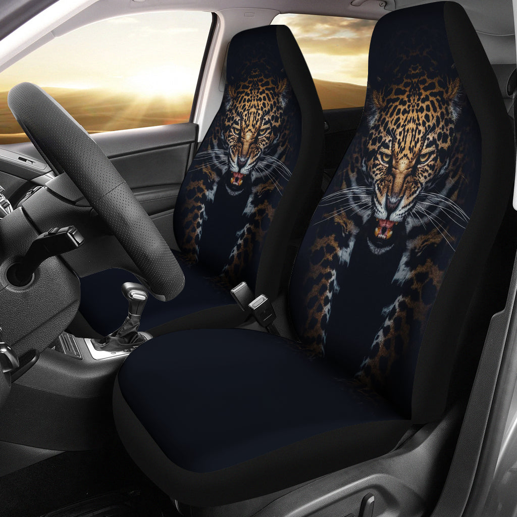Angry Leopard Car Seat Cover