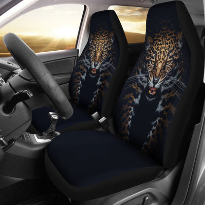 Angry Leopard Car Seat Cover