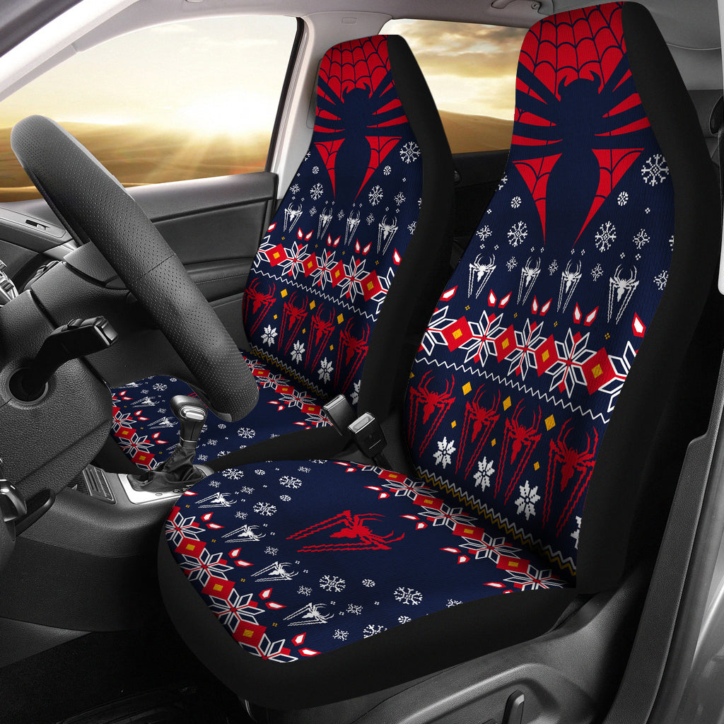 Spider Man Christmas Style Car Seat Covers