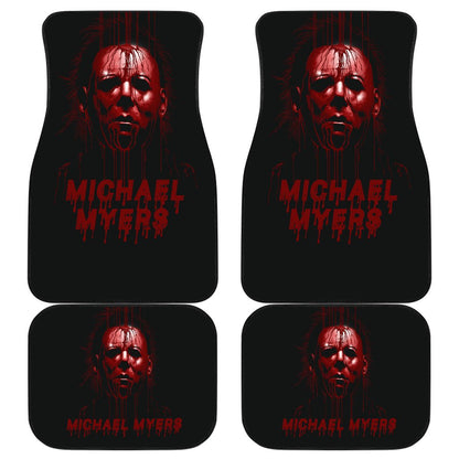 Horror Car Floor Mats Michael Myers Bleeding Red Face Car Mats