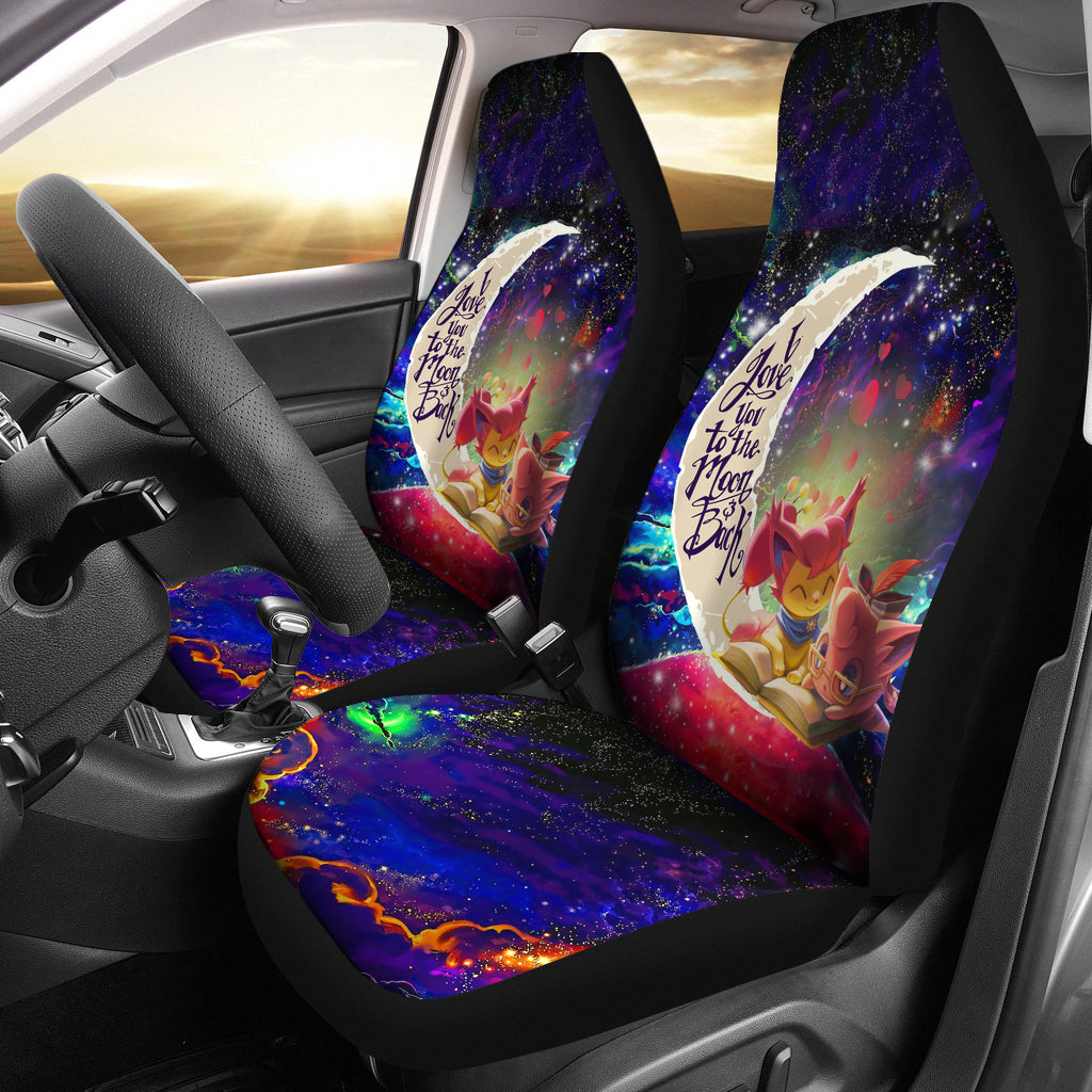 Skitty And Jigglypuff Love You To The Moon Galaxy Car Seat Covers