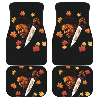 Horror Car Floor Mats Michael Myers And Laurie Strode On Knife Car Mats