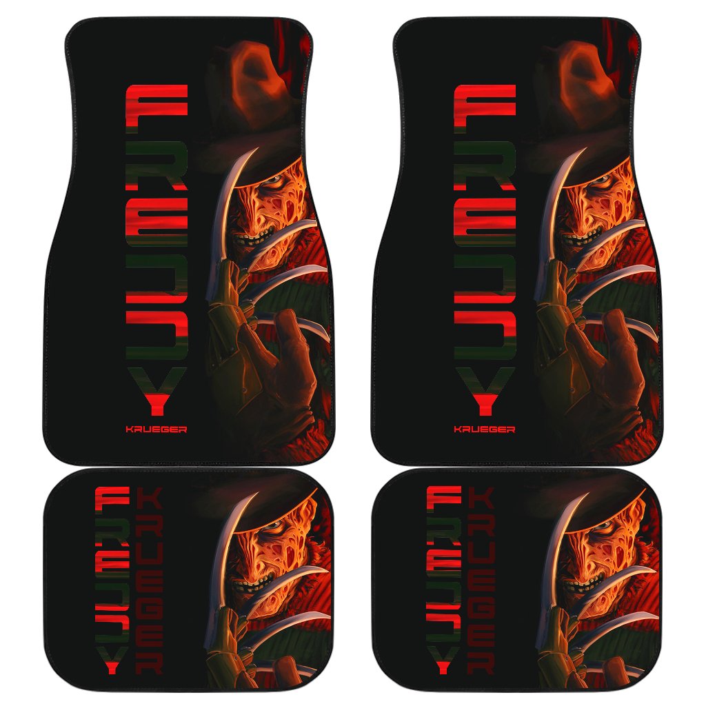 Horror Car Floor Mats Freddy Krueger Half Face Car Mats