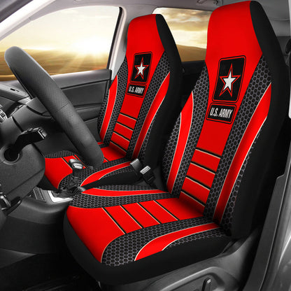 US ARMY Red Car Seat Covers