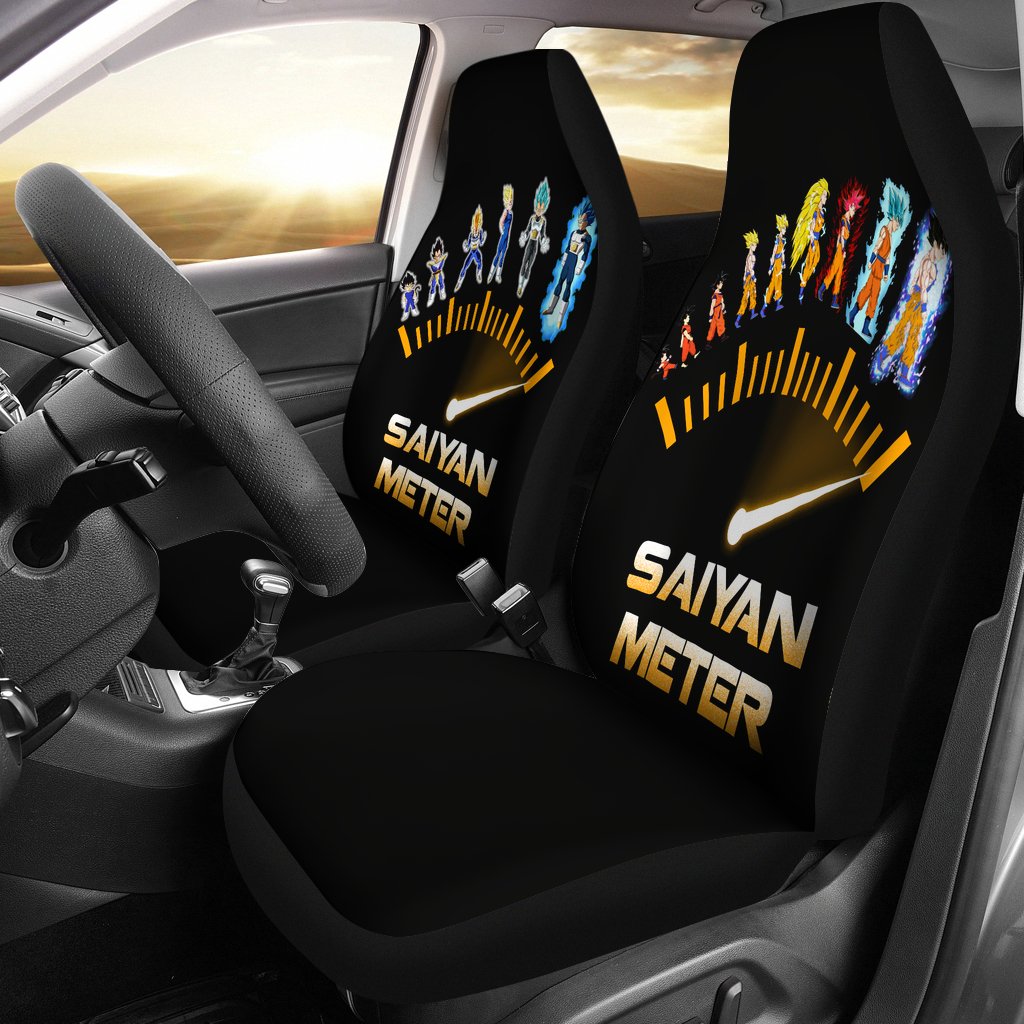 Dragon Ball Car Seat Covers Goku Vegeta Saiyan Meter Seat Covers Black