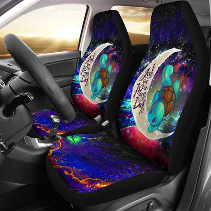 Squirtle Love You To The Moon Galaxy Car Seat Covers