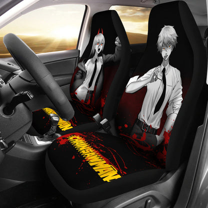 Chainsaw Man Denji X Power Car Seat Covers