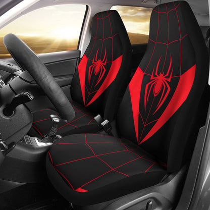 Spider Red Car Seat Covers Custom Uniform Printed Car Seat Covers