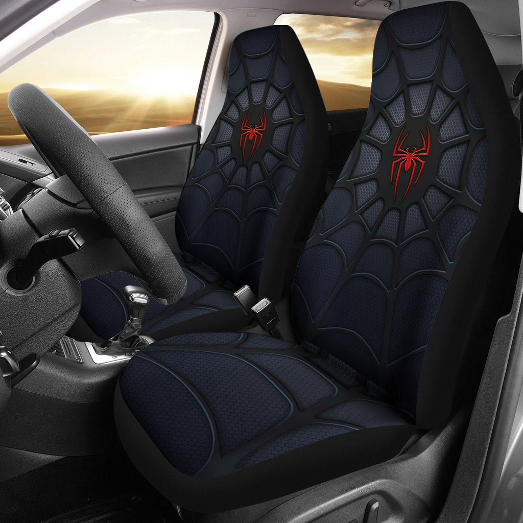Spider Man Black Premium Custom Car Seat Covers