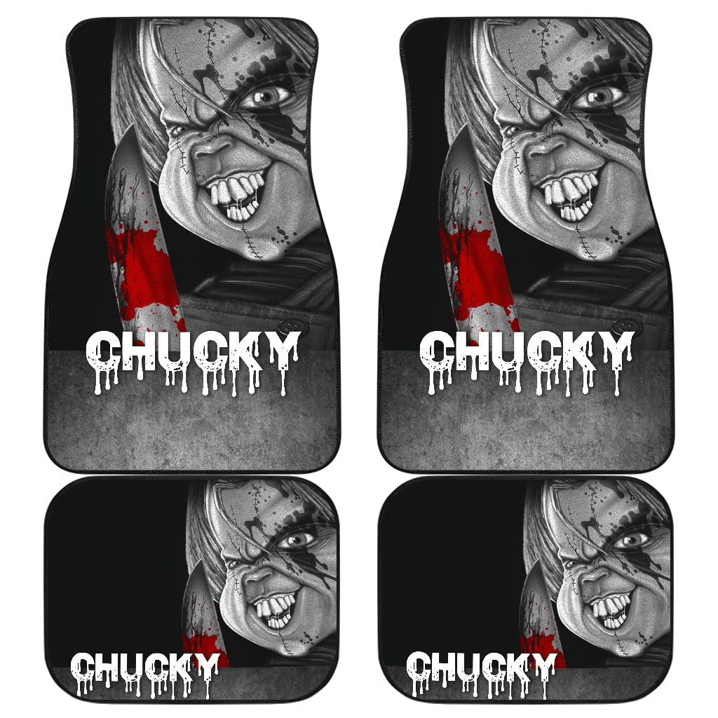 Horror Car Floor Mats Chucky Dark Horror Film Halloween Car Floor Mats Horror Car Mats