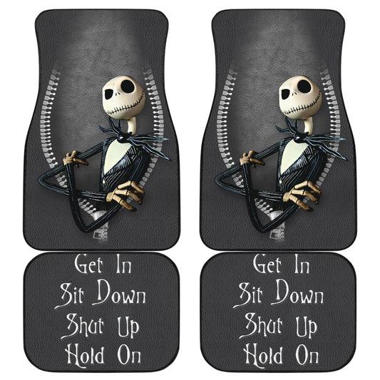 TNBC Car Mats Jack Skellington Get In Sit Down Shut Up Hold On Car Floor Mats Black