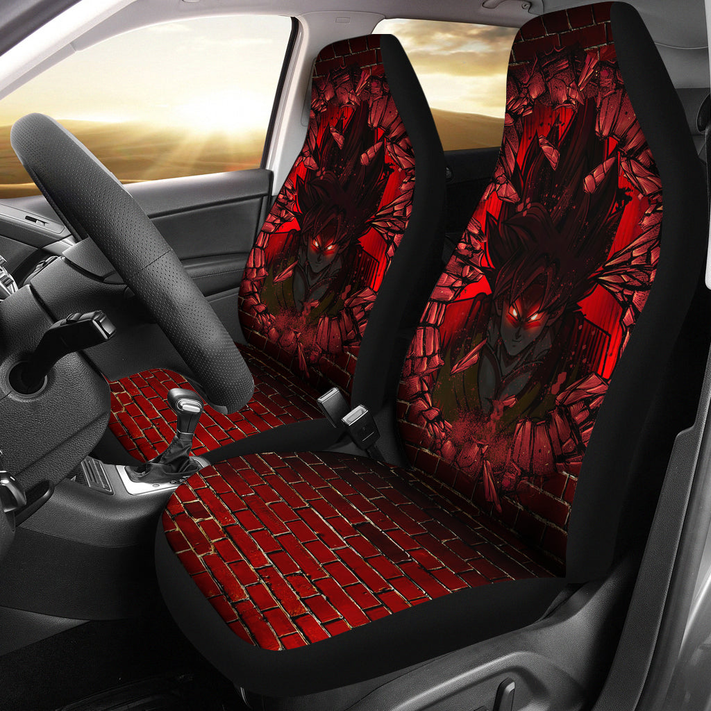 Goku Break Wall Car Seat Covers