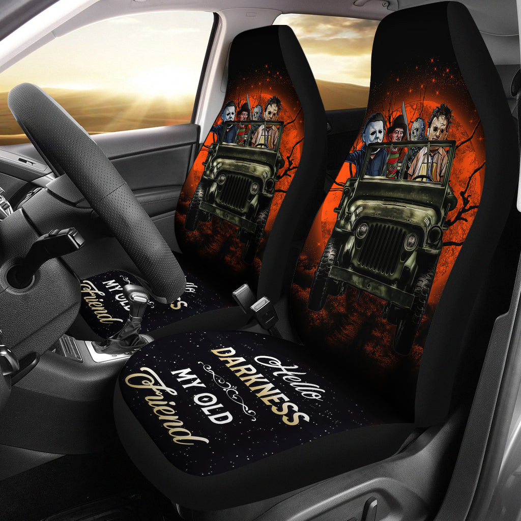 Moonlight Halloween Horror Movies Ride Jeep Funny Car Seat Covers