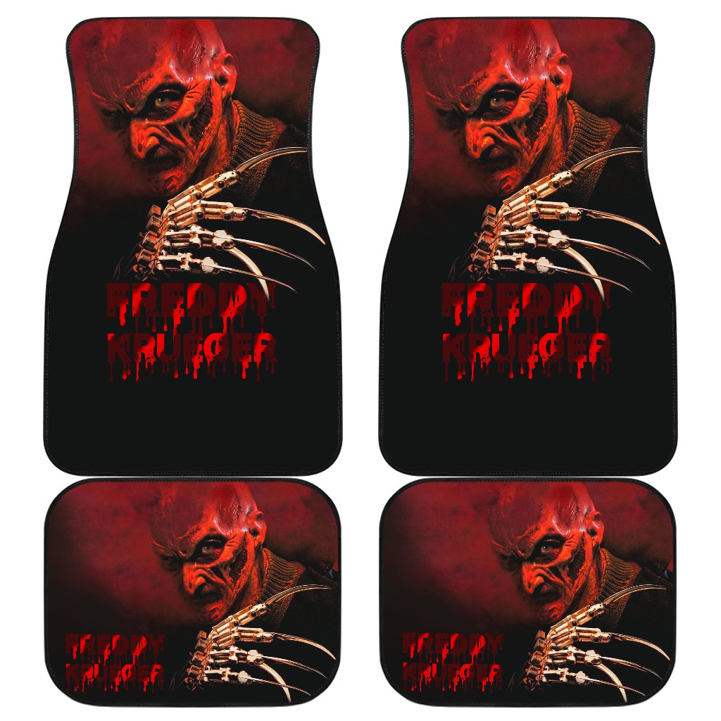 Horror Car Floor Mats Freddy Krueger Dissolving Face Car Mats