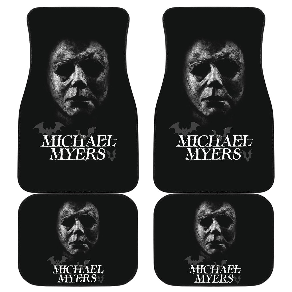 Horror Car Floor Mats Michael Myers Old Stone Face Black White Car Mats