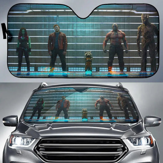 Guardians Of The Galaxy Car Sun Shade Guardians Of The Galaxy Team Member Winshield Sun Shade Blue