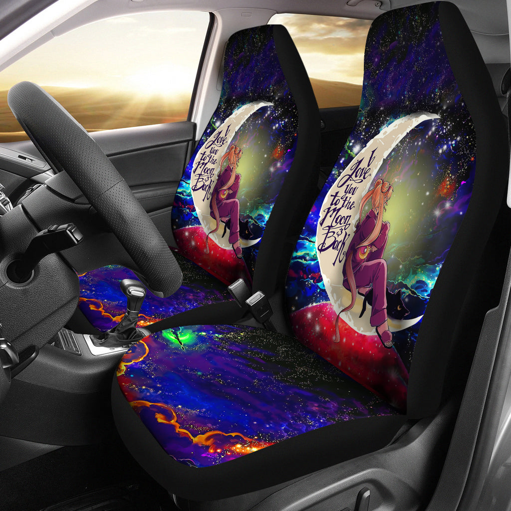 Sailor Moon Anime Love You To The Moon Galaxy Car Seat Covers