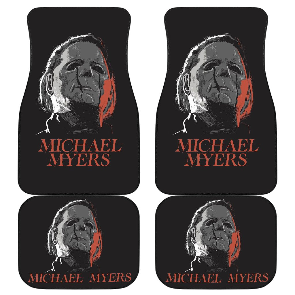 Horror Car Floor Mats Michael Myers Crying Stone Tear Bat Car Mats