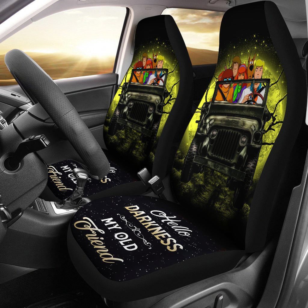 Scooby Doo Funny Drive Ride Jeep Moonlight Halloween Car Seat Covers
