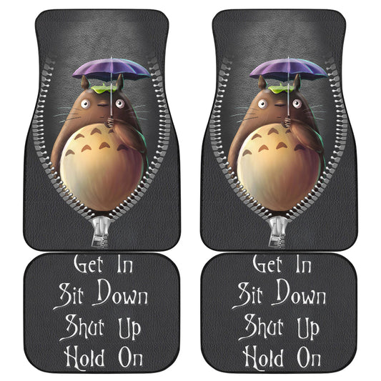 SGhibli Car Mats SGhibli Totoro Get In Sit Down Shut Up Car Floor Mats Gray