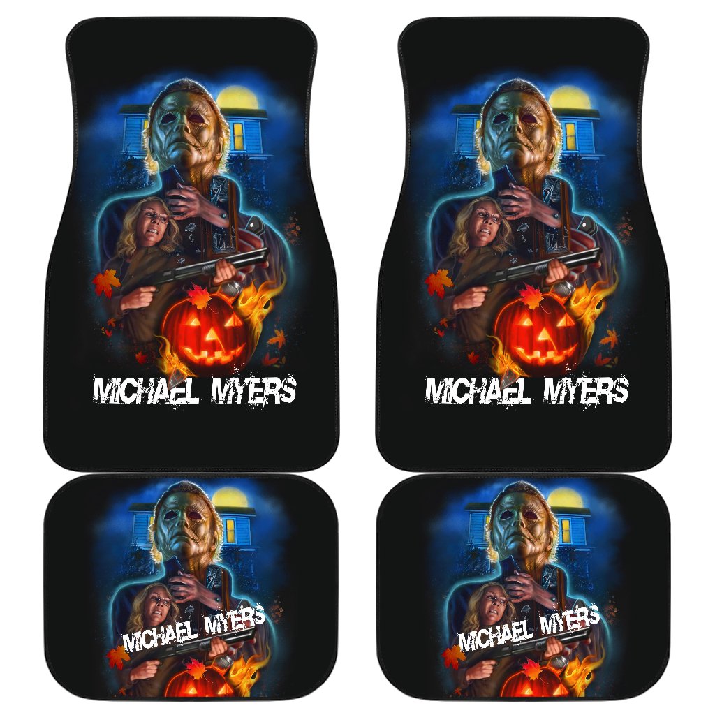 Horror Car Floor Mats Michael Myers Vs Laurie Strode Silent Night Car Mats