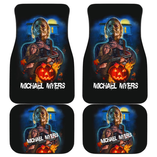 Horror Car Floor Mats Michael Myers Vs Laurie Strode Silent Night Car Mats