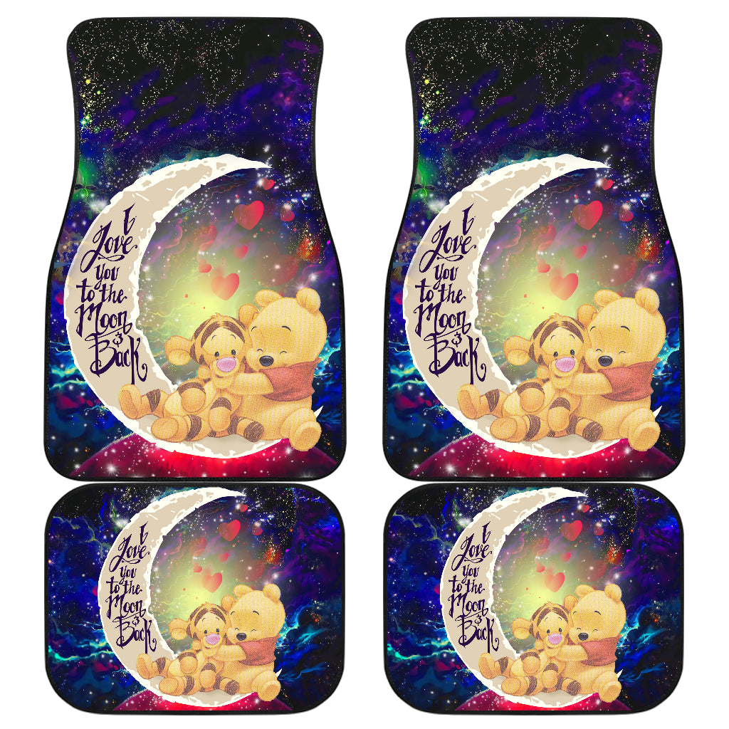 WTP Car Mats Pooh Tigger Love You To The Moon Car Floor Mats Blue