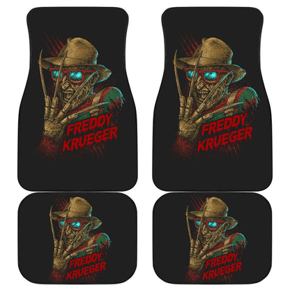 Horror Car Floor Mats Funny Freddy Krueger Wearing Glasses Car Mats