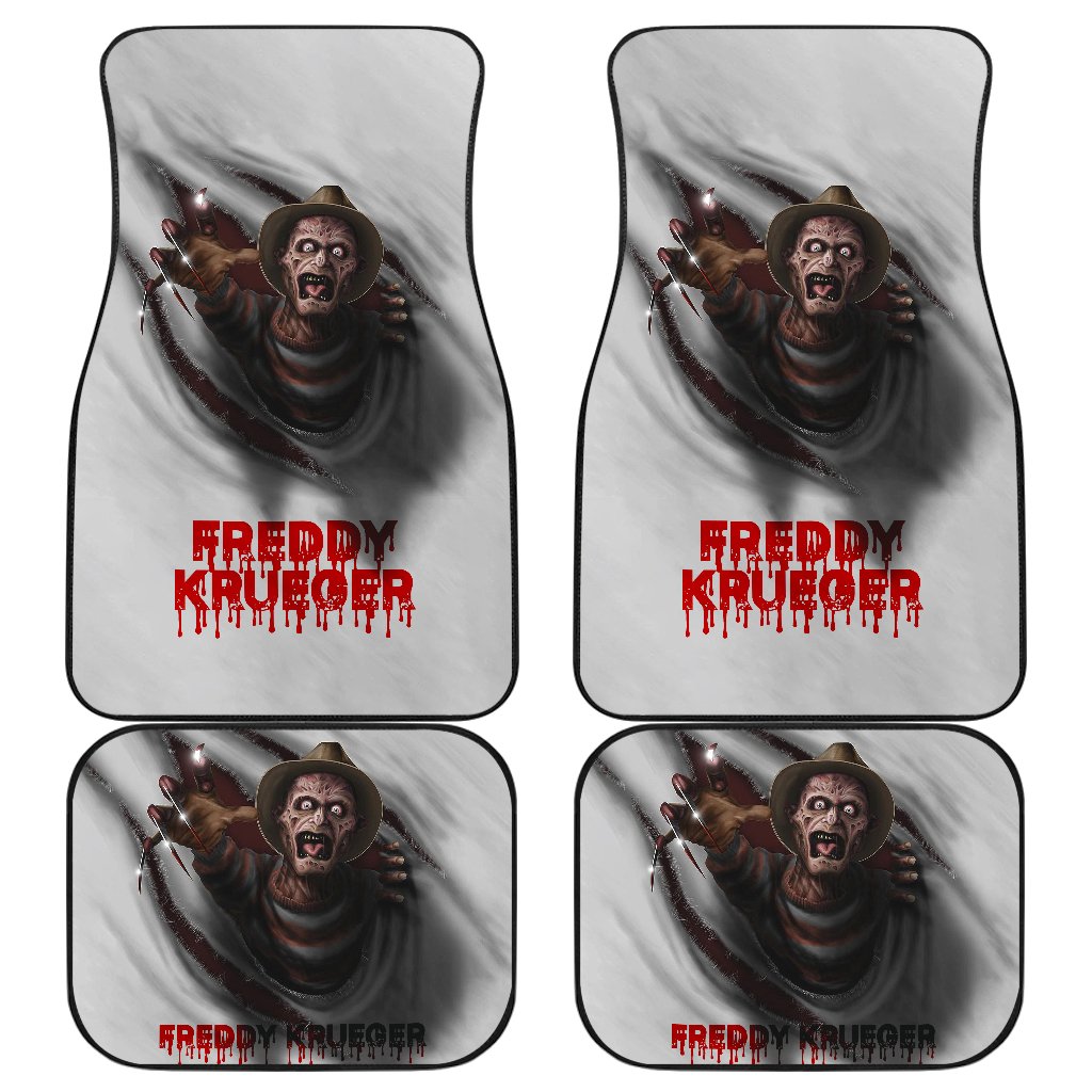 Horror Car Floor Mats Freddy Krueger Emerging From Claw Car Mats