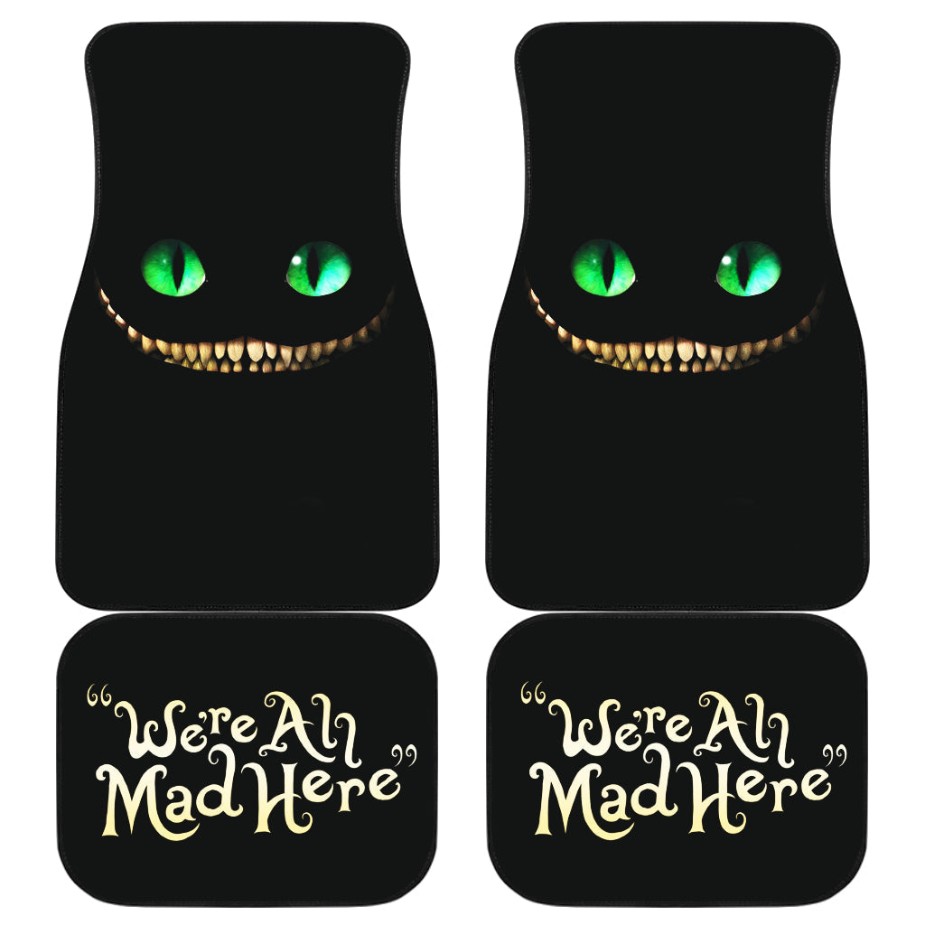 Alice In Wonderland Car Mats Cheshire Cat Eyes In The Dark Car Floor Mats Black