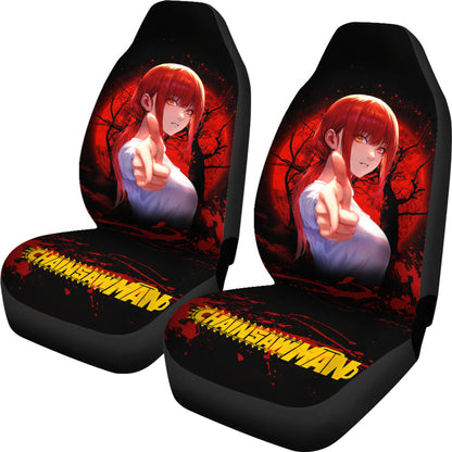 Makima Moonlight Chainsaw Man Car Seat Covers