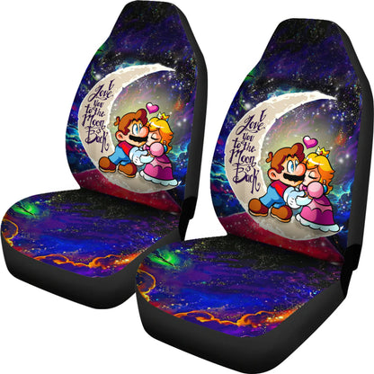 Mario Car Seat Covers Mario Couple Love You To The Moon Seat Covers Colorful