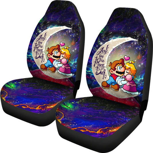 Mario Car Seat Covers Mario Couple Love You To The Moon Seat Covers Colorful