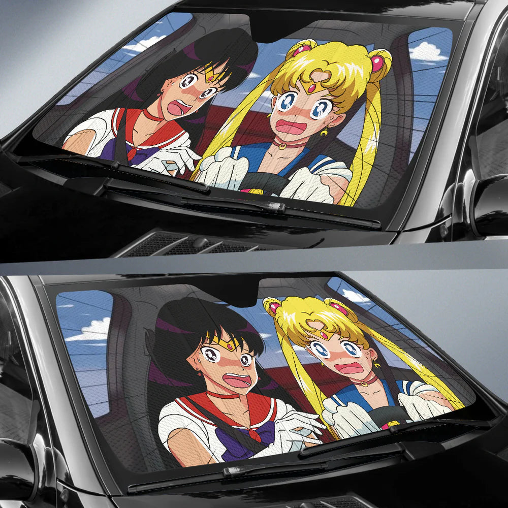 Sailor Moon Car Sun Shade Sailor Moon Tsukino And Hino Winshield Sun Shade Colorful