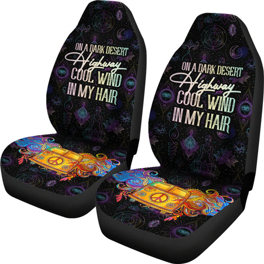 Hippie Car Seat Covers Hippie Cool Wind In My Hair Seat Covers Colorful