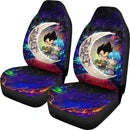 Dragon Ball Car Seat Covers Vegeta And Bulma Love You To The Moon Seat Covers Colorful