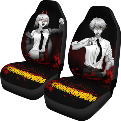Chainsaw Man Denji X Power Car Seat Covers